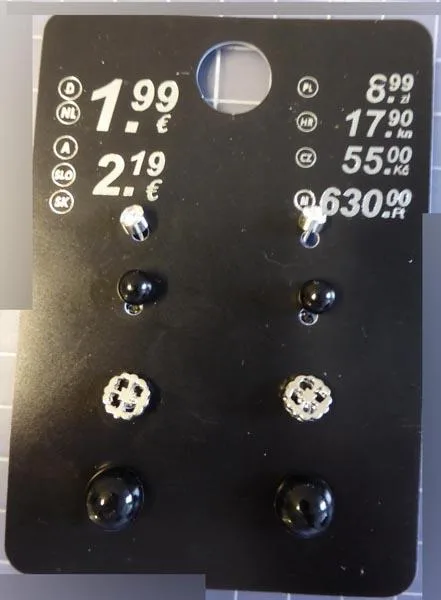 Orecchini «4 pairs earrings» — foto 2 dell'alert A12/0449/17