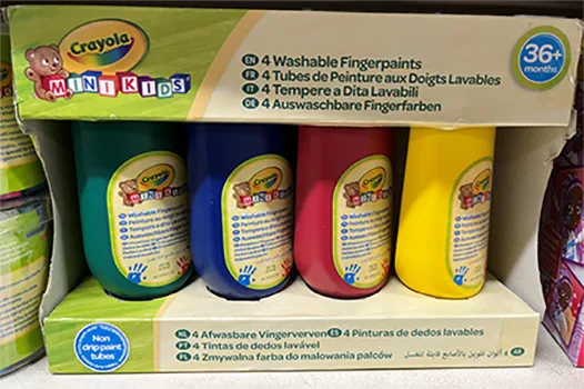 Pitture per dita «4 Tubes de peinture aux doigts lavables» (Crayola)