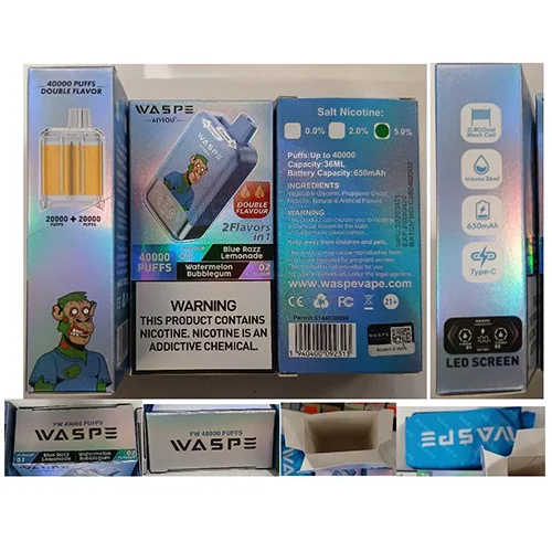 Sigaretta elettronica monouso «40000 PUFFS DOUBLE FLAVOR SALT NICOTINE 5,0% 36ML» — foto 2 dell'alert SR/02551/26