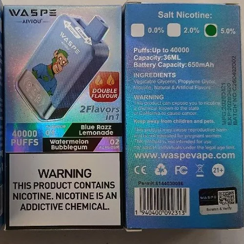 Sigaretta elettronica monouso «40000 PUFFS DOUBLE FLAVOR SALT NICOTINE 5,0% 36ML» — foto 3 dell'alert SR/02551/26