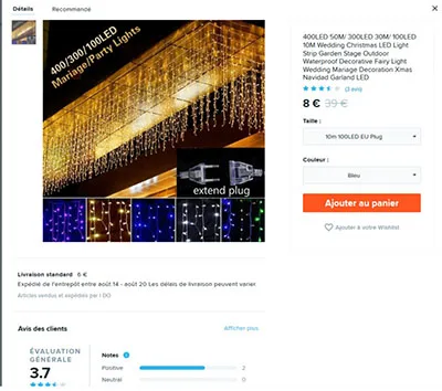 Catena di illuminazione a LED «400LED 50M/ 300LED 30M/ 100LED EU 10M Wedding Christmas LED Light Strip Garden Stage Out…» — foto 5 dell'alert A12/01057/21