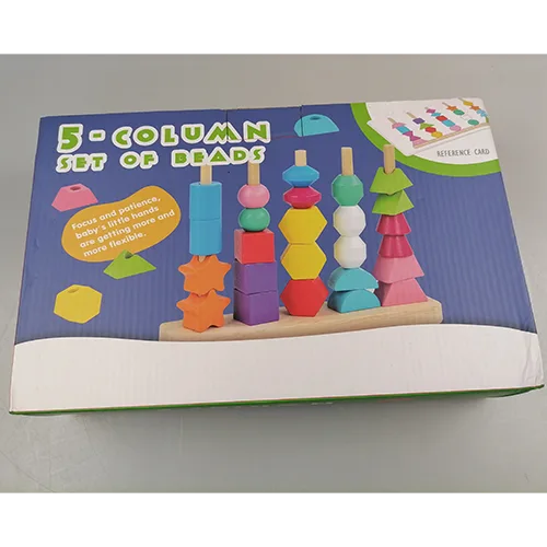 Giocattolo di legno «5- Columa set of beads»