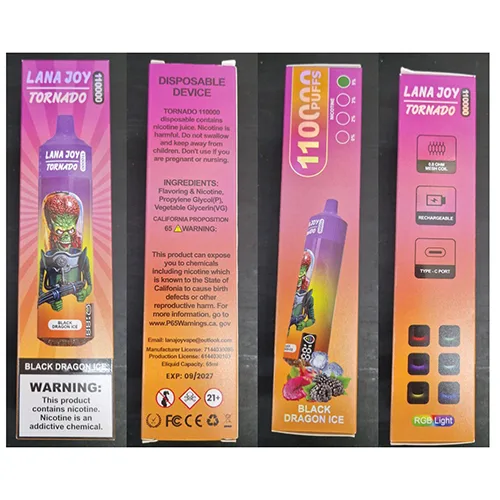 Sigaretta elettronica monouso «5 % NICOTINE, 110000 puffs» — foto 4 dell'alert SR/02605/26