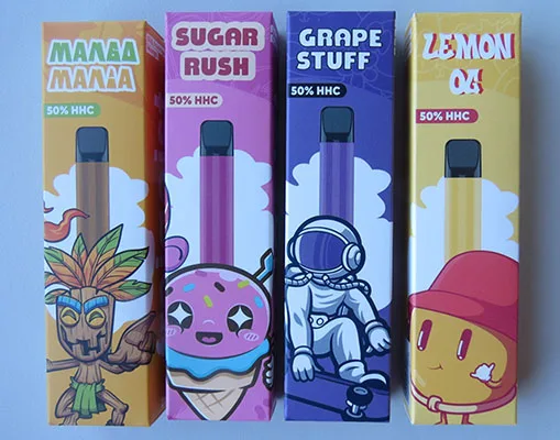 Sigaretta elettronica monouso «50% HHC Mango Mania, Cactus Kush, Lemon OG, Grape Stuff, Sugar Rush» (freigeist.)