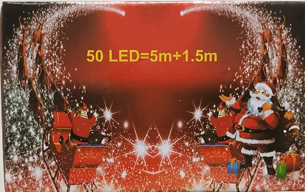 Catena di illuminazione «50 LED=5m+1.5m Světelný řetěz 5» — foto 1 dell'alert A12/01076/23