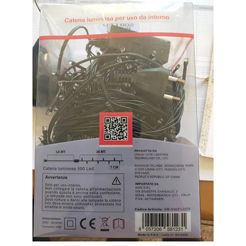 Catena di illuminazione «500 Led» — foto 1 dell'alert SR/00838/25
