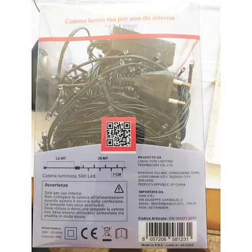 Catena di illuminazione «500 Led» — foto 2 dell'alert SR/01240/25