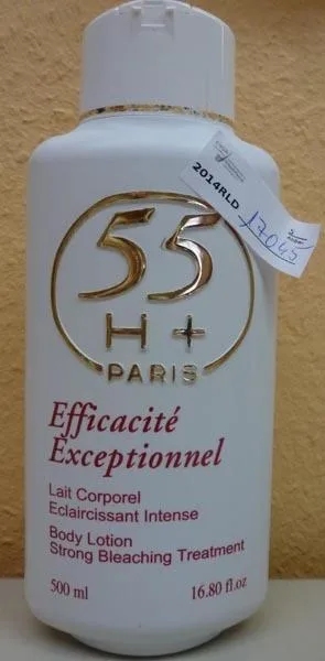 Prodotto schiarimento della pelle «55 H+ Efficacité Exceptionnel Body Lotion, Strong Bleaching Treatment» (55 H+ Paris)