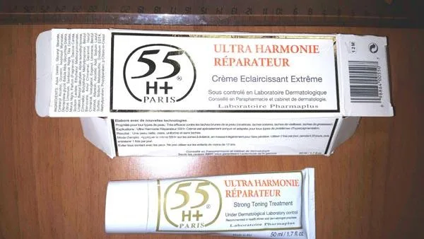 Prodotto schiarinte per la pelle «55H+ Paris - Ultra Harmonie Réparateur» (Laboratoire Pharmaplus)