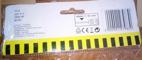 Cavo di estensione «6 Sockets Extension Cord» — foto 3 dell'alert A12/1372/16