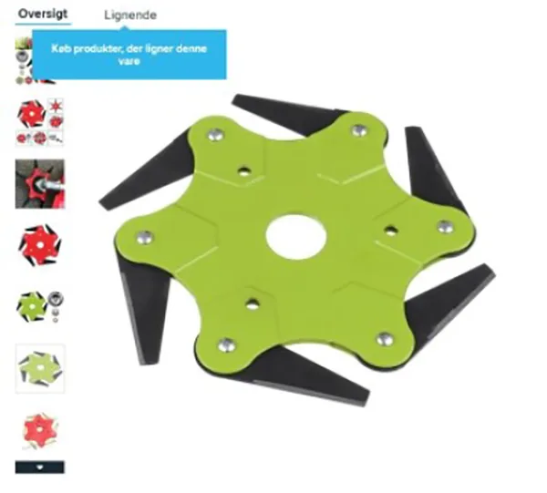 Attacco di taglio a flail per decespugliatrice «6 Teeth Grass Steel Trimmer Head Brush Cutter» — foto 1 dell'alert A12/01344/20