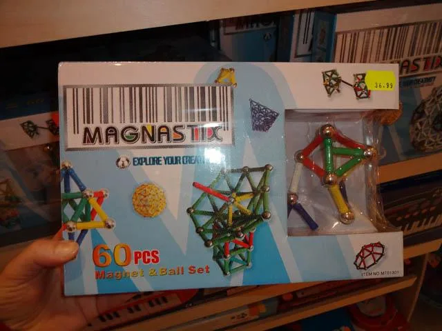 Giocattolo magnetico «60 pcs Magnet&amp;Ball Set» (Magnastix)
