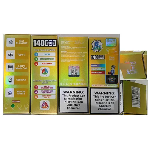 Sigaretta elettronica monouso «6in1 140000 PUFFS 2% NICOTINE» — foto 3 dell'alert SR/02647/26