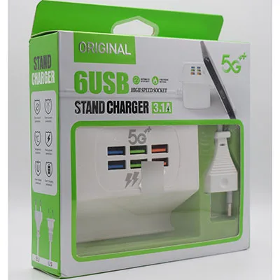 Caricabatterie USB «6USB STAND CHARGER» (ORIGINAL)