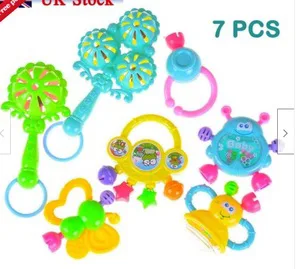 Set di giocattoli per bambini e sonaglio «7Pcs/Set Newborn Toddler Baby Shaking Bell Rattles Teether Toys Kids Hand Toys» — foto 3 dell'alert A12/00531/20