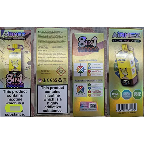 Sigaretta elettronica monouso «8 ADJUSTABLE FLAVORS, 8in1, 160000 puffs» — foto 3 dell'alert SR/02648/26