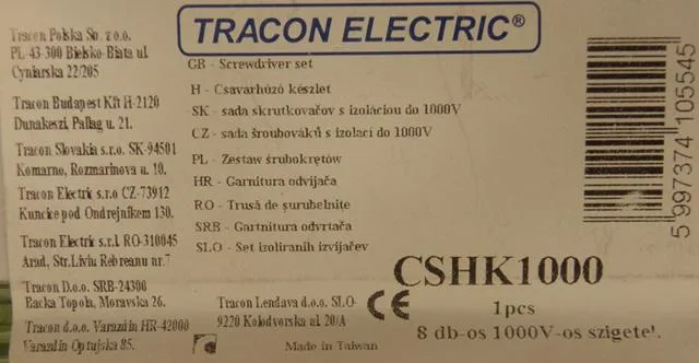 Set di cacciaviti e tester di tensione «8 db-os Csavarhuzo Keszlet / Screwdriver Set» — foto 2 dell'alert A12/1832/13