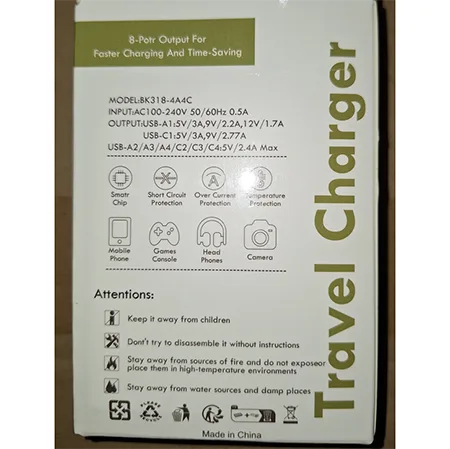 Adattatore da viaggio «8 Port Fast Charger adapter» — foto 3 dell'alert SR/04217/25