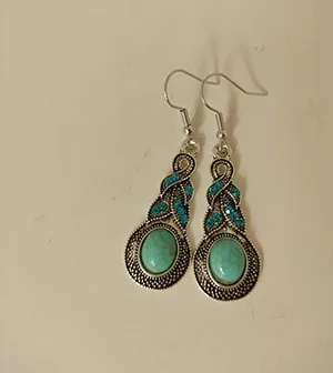Orecchini «925 Silver Jewelry Set Bohemian Turquoise» — foto 1 dell'alert A12/01673/23
