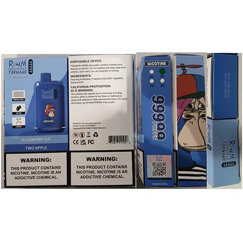 Sigaretta elettronica monouso «99999 PUFFS NICOTINE 2% 60ML» — foto 2 dell'alert SR/02557/26