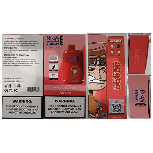 Sigaretta elettronica monouso «99999 PUFFS NICOTINE 2% 60ML» — foto 4 dell'alert SR/02557/26