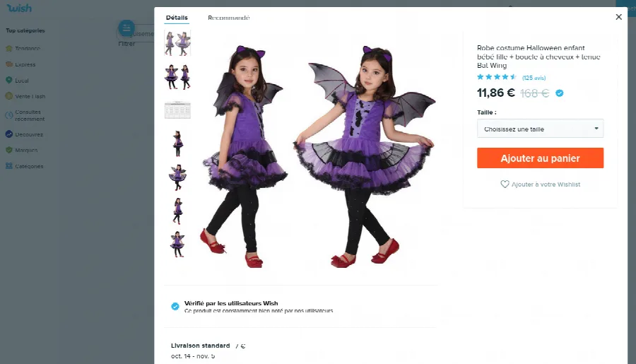 Abito di fantasia per bambini — foto 2 dell'alert A12/01687/21