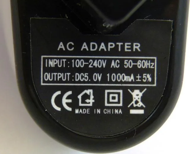 Alimentatore USB «AC Adapter» — foto 1 dell'alert A12/1883/14