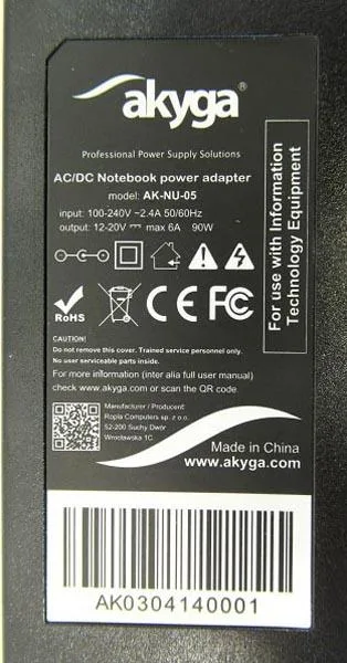 Alimentatore per computer «AC/DC notebook power adapter» — foto 2 dell'alert A12/1321/17