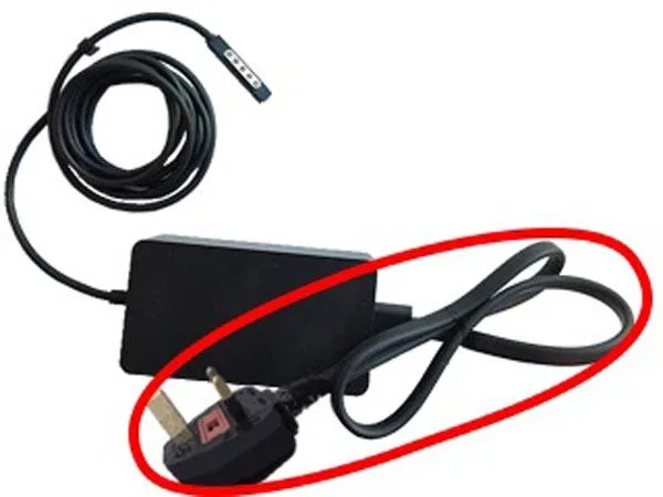 Cavo di alimentazione AC confezionato con tablet «AC power cords packaged with certain Microsoft Surface Pro, Microsoft Surface Pro 2, and…» — foto 2 dell'alert A11/0011/16