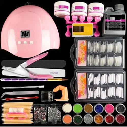 Nail art kit «Acrylic Nail Art Kit with UV LED Lamp &amp; Gel Polish Set»