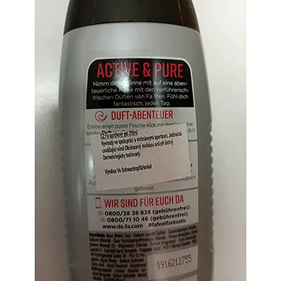 Gel doccia «ACTIV & PURE, značka Fa MEN» — foto 4 dell'alert A12/01105/24