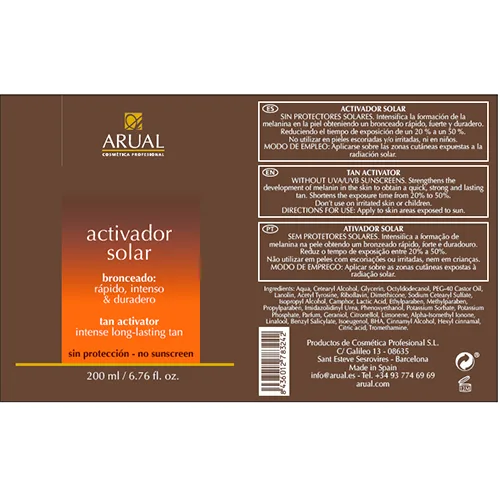 Prodotto per concia «Activador Solar» — foto 2 dell'alert A12/03200/24