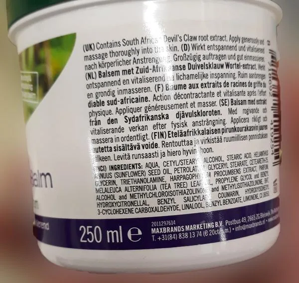 Crema per il corpo «Active Herbal Balm» — foto 2 dell'alert A12/0884/18