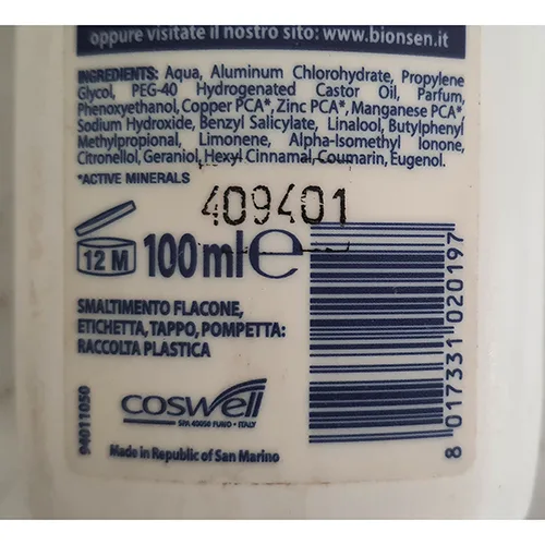Deodorante «Active minerals 48 h» — foto 2 dell'alert SR/02816/25