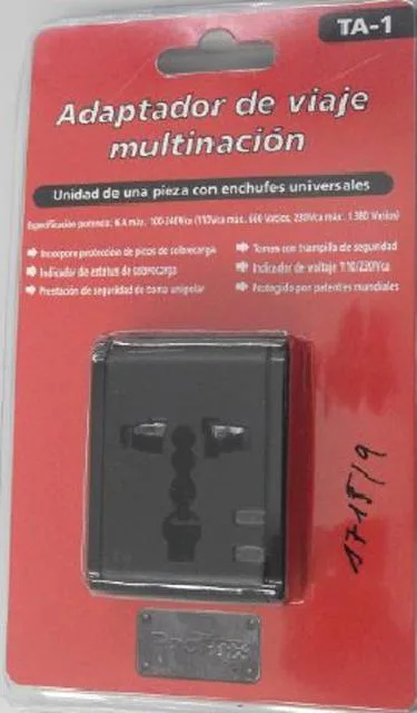 Adattatore per spina da viaggio «Adaptador de Viaje Multinacion» — foto 1 dell'alert A12/0862/14