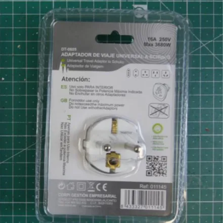 Adattatore di alimentazione «Adaptador de viaje universal a schuko» — foto 2 dell'alert SR/02675/26