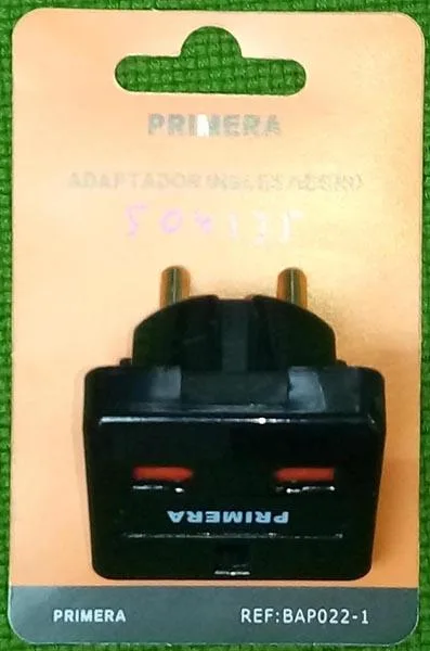 Adattatore della spina di viaggio «Adaptador Inglés Negro» (Primera)