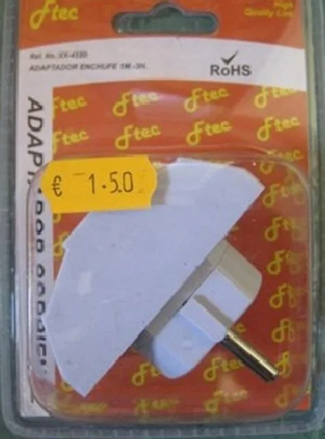 Adattatore della spina "Adaptador Enchufe" & #13; & #13; — foto 1 dell'alert 0207/12