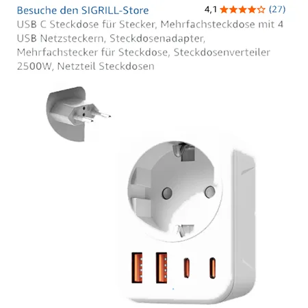 Adattatore di alimentazione USB — foto 1 dell'alert SR/01223/26