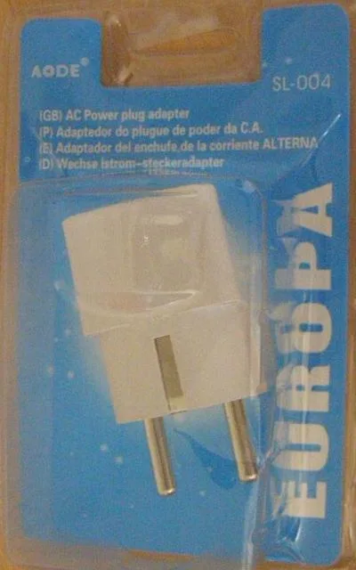 Adattatore di viaggio "AC Power Plug Adapter" & #13; & #13; — foto 2 dell'alert 1244/11