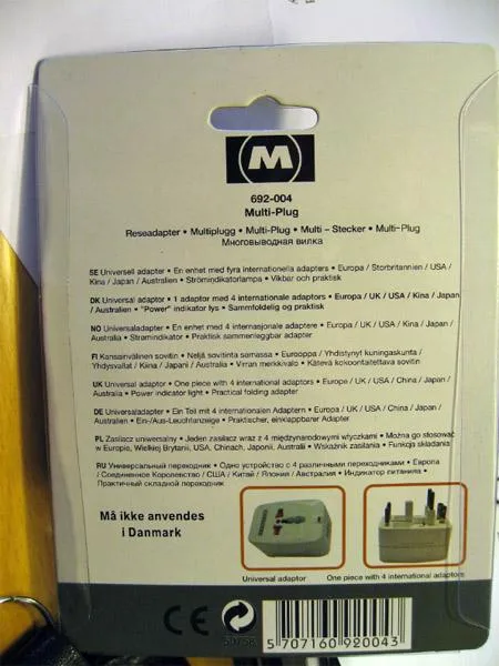 Adattatore di viaggio Multi plug — foto 2 dell'alert 1325/08