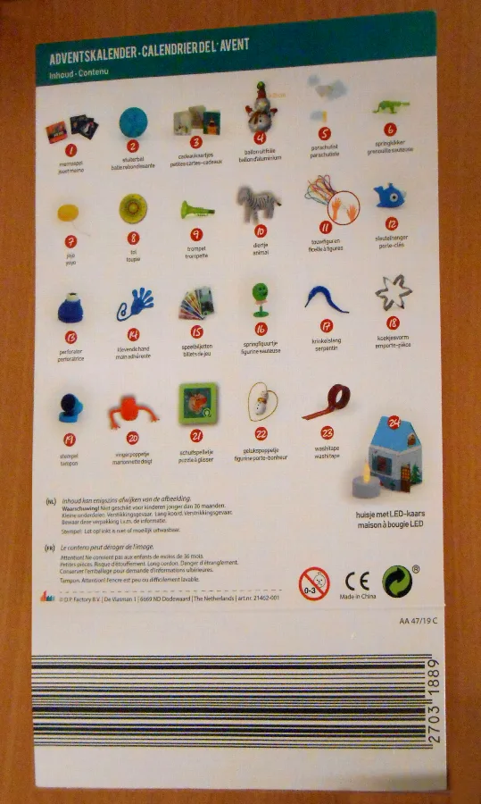 Calendario dell'Avvento «Adventskalender - Calendrier de l'avent» — foto 2 dell'alert A12/00047/19