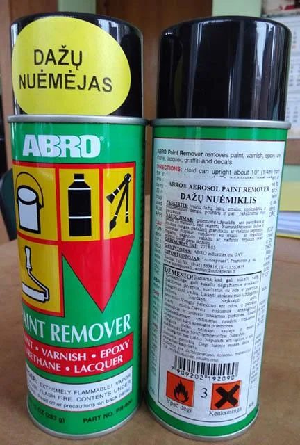 Dispositivo di rimozione della vernice «Aerosol paint remover» (ABRO)