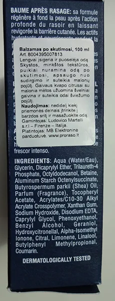 Dopo la rasatura balsamo «After Shave Balm Azur Lime» — foto 2 dell'alert A12/01201/22