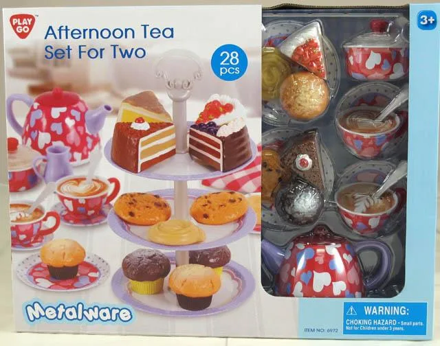 Set da tè in metallo e plastica «Afternoon Tea Set for Two» (Play Go)