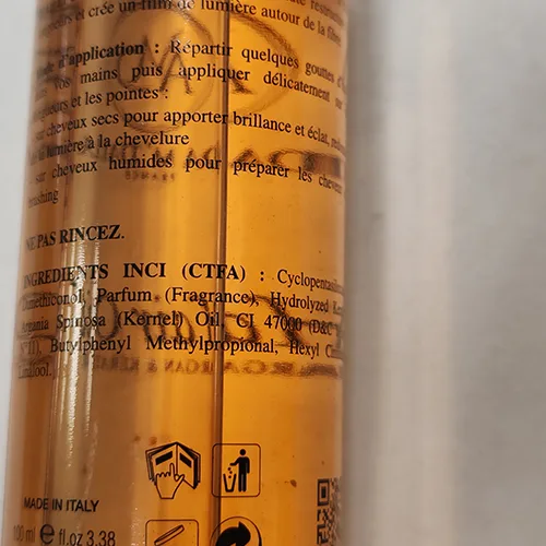 Olio per capelli «Aida M'Dalla» — foto 3 dell'alert SR/02285/25