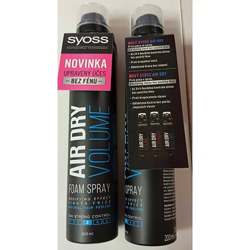 Schiuma per capelli «AIR DRY VOLUME» — foto 3 dell'alert SR/02945/25