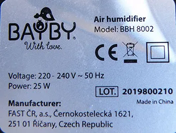 Umidificatore dell'aria «Air humidifier» — foto 1 dell'alert A12/00641/21