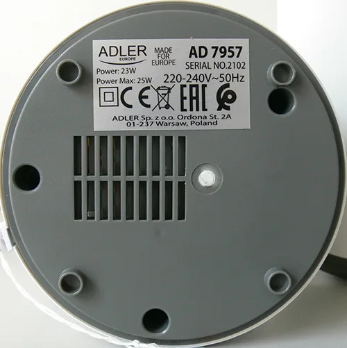 Umidificatore d'aria «Air humidifier / Ultraschall-defeuchter» — foto 4 dell'alert A12/01274/23