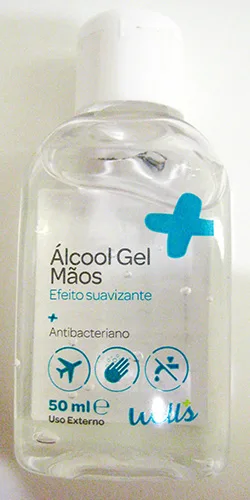 Disinfettante per le mani «Álcool Gel Mãos (Hand sanitizer)» (Wells)